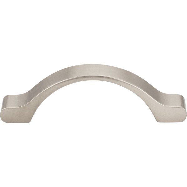 Elements By Hardware Resources 3" Center-to-Center Satin Nickel Arched Seaver Cabinet Pull - 511-3SN