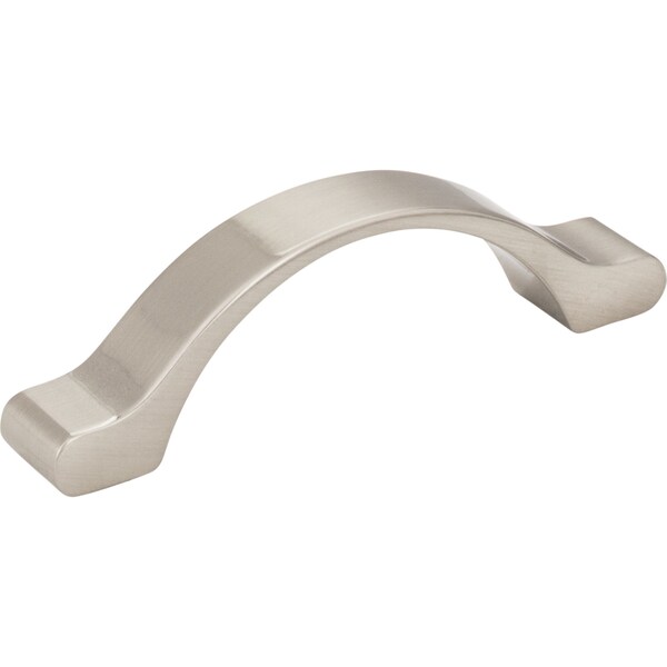 Elements By Hardware Resources 3" Center-to-Center Satin Nickel Arched Seaver Cabinet Pull - 511-3SN