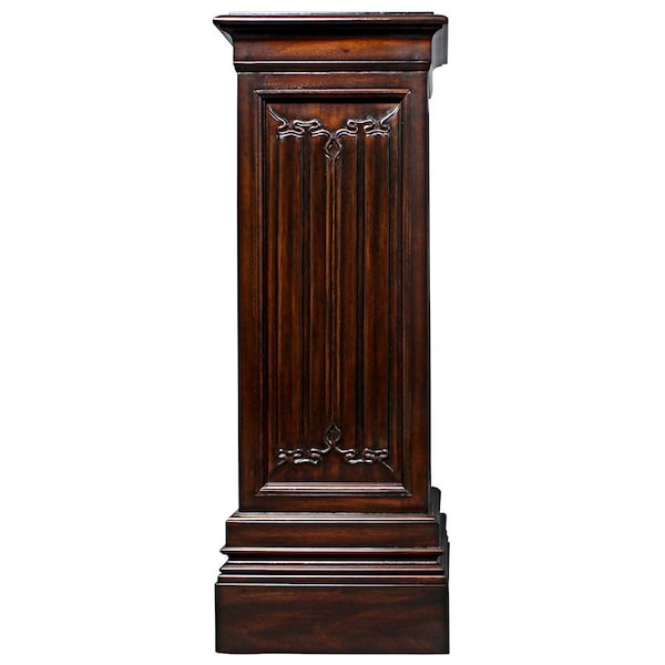 Design Toscano Canterbury Abbey Linen Fold Gothic Display Pedestal: Large - AF32517