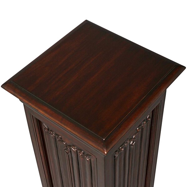 Design Toscano Canterbury Abbey Linen Fold Gothic Display Pedestal: Large - AF32517