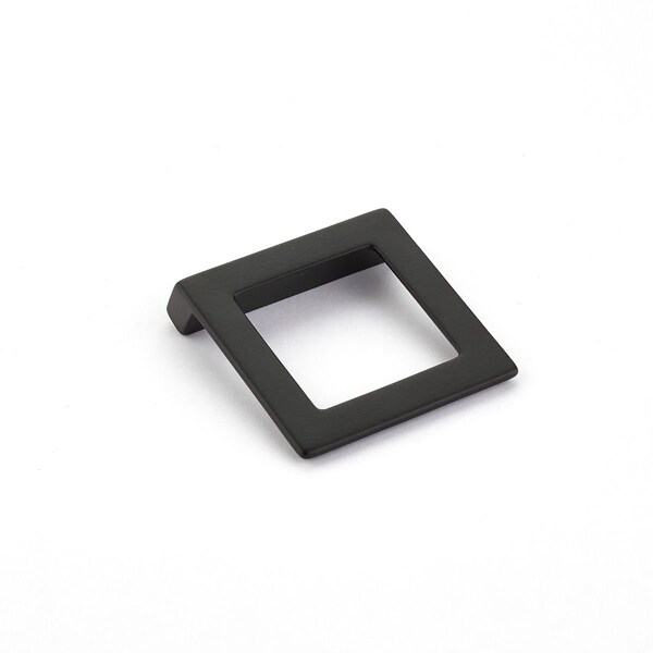 Schaub 32mm Center to Center Angled Square Finestrino Cabinet Pull Matte Black Finish - 450-MB
