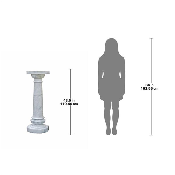 Design Toscano Opulent Versailles Natural Marble Column: White - BX2040