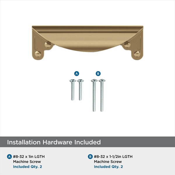 Amerock Inspirations 3 inch 76mm Center-to-Center Champagne Bronze Cabinet Cup Pull - BP1592CZ