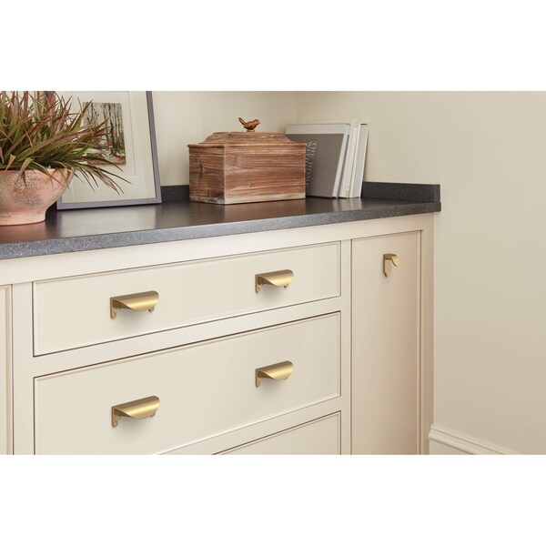 Amerock Inspirations 3 inch 76mm Center-to-Center Champagne Bronze Cabinet Cup Pull - BP1592CZ