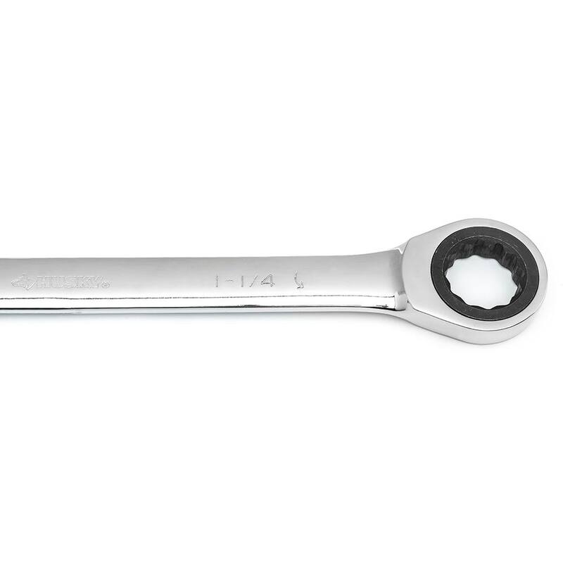 Husky 1-1/4 in. 12-Point Ratcheting Combination Wrench - HRW1I14