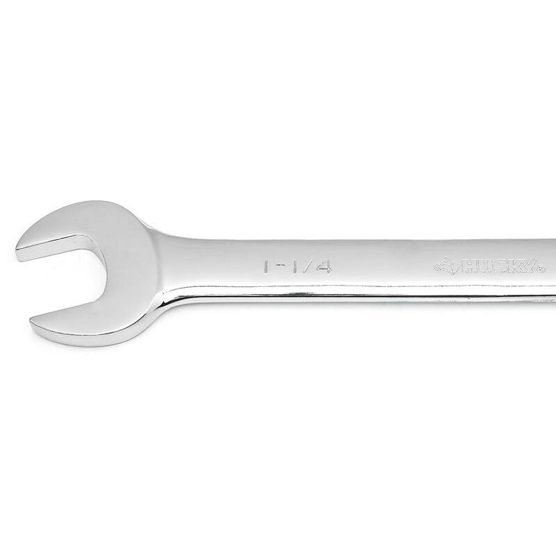 Husky 1-1/4 in. 12-Point Ratcheting Combination Wrench - HRW1I14