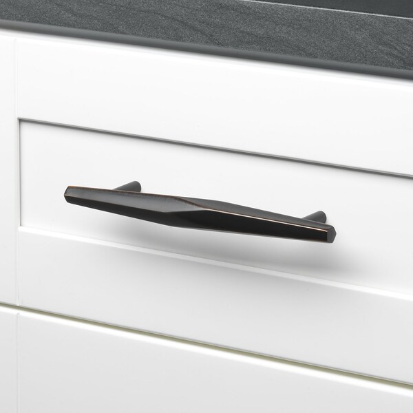 Gliderite Hardware 5-1/16 in. Center to Center Faceted Bar Pull Oil Rubbed Bronze - 4789-128-ORB-1