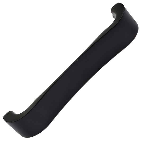 Gliderite Hardware 4-1/2 in. Center to Center Matte Black Flat Curved Cabinet Pull, 10PK - 5107-MB-10