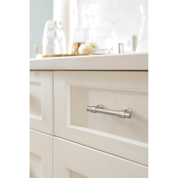 Amerock Winsome 3 inch 76mm Center-to-Center Satin Nickel Cabinet Pull - BP36770G10
