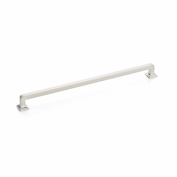 Schaub 12in Center to Center Menlo Park Cabinet Pull Brushed Nickel Finish - 525-BN