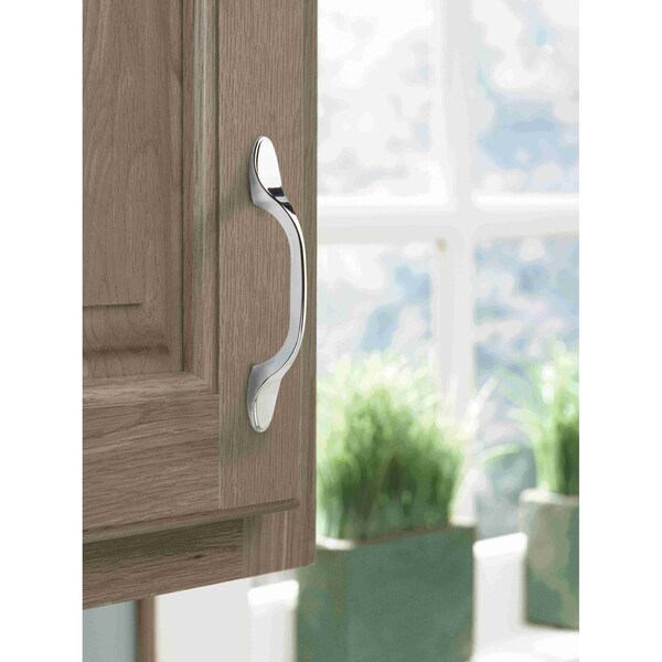 Amerock Ravino 3 in 76 mm Center-to-Center Polished Chrome Cabinet Pull - BP2193526