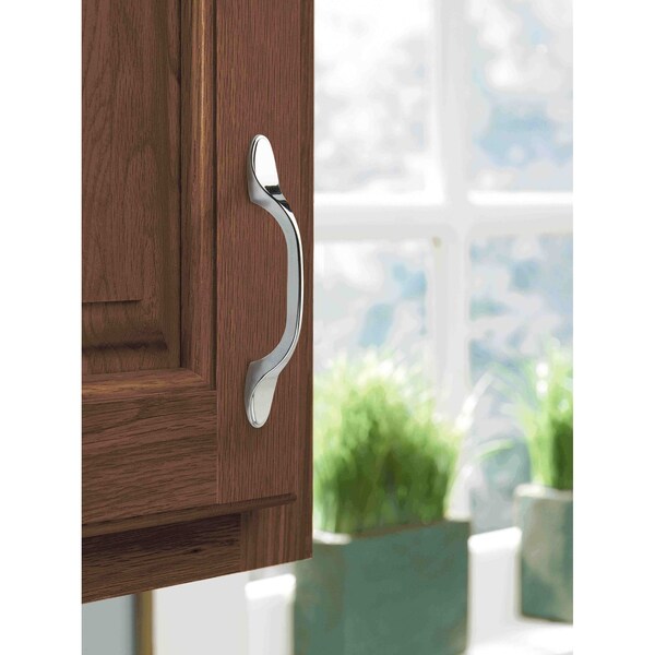 Amerock Ravino 3 in 76 mm Center-to-Center Polished Chrome Cabinet Pull - BP2193526