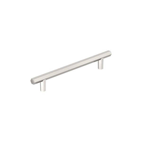 Amerock Caliber 6-5/16 inch 160mm Center-to-Center Polished Nickel Cabinet Pull - BP36875PN