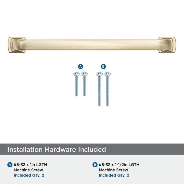 Amerock Surpass 6-5/16 inch 160mm Center-to-Center Golden Champagne Cabinet Pull - BP36896BBZ