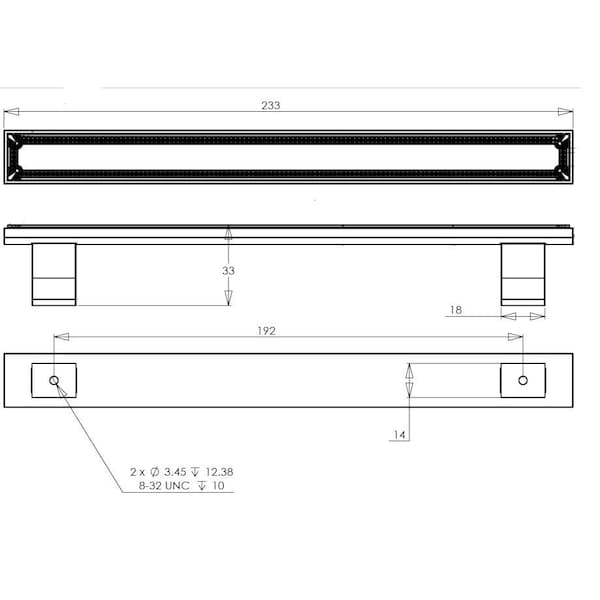 Richelieu 7 9/16 in (192 mm) Center-to-Center Brushed Oil-Rubbed Bronze Traditional Drawer Pull - BP780192BORB
