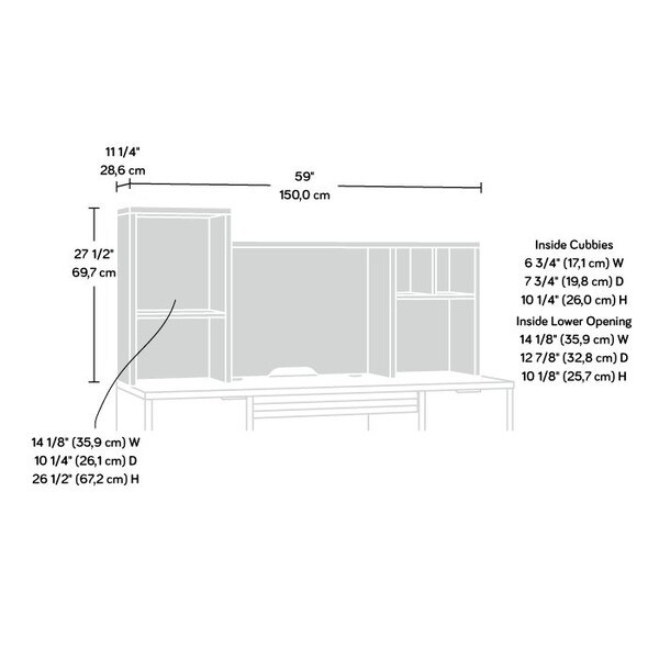 Sauder Englewood Computer Hutch Spm , Attaches to <a href= in./Products/426918 - 426919