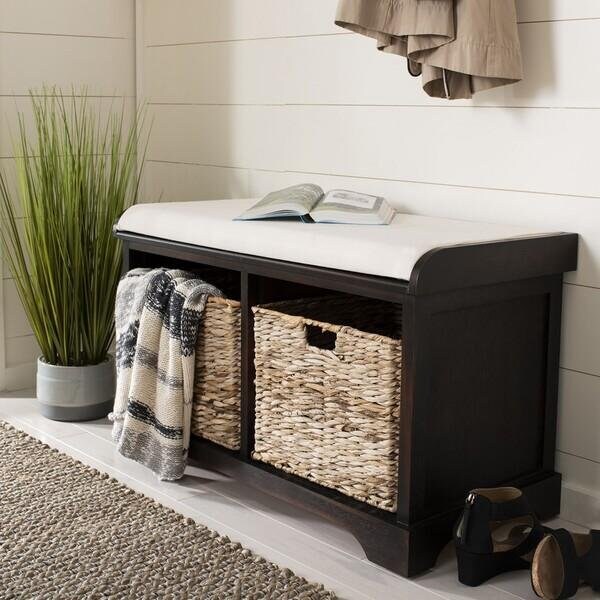 Safavieh Freddy Storage Bench- Brown - 19.9 X 16.1 X 33.5 In. - AMH5736A