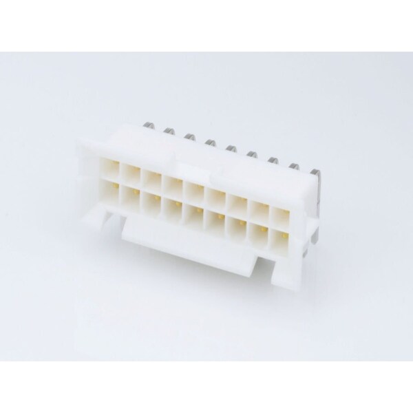 Molex Rectangular Power Connector, 18 Contact(S), Male, Solder Terminal, Receptacle - 15246183