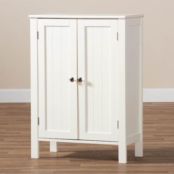 Baxton Studio Thelma White Finished 2-door Wood Multipurpose Storage Cabinet - 163-10300