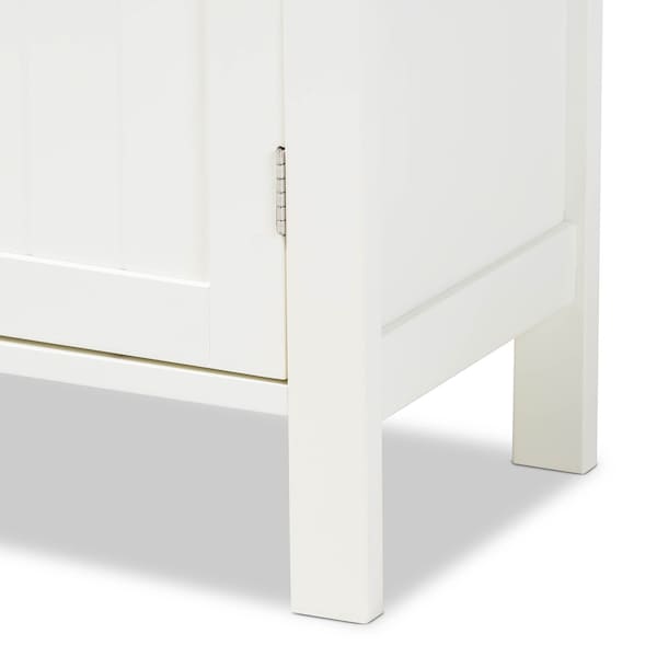 Baxton Studio Thelma White Finished 2-door Wood Multipurpose Storage Cabinet - 163-10300