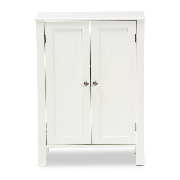 Baxton Studio Thelma White Finished 2-door Wood Multipurpose Storage Cabinet - 163-10300