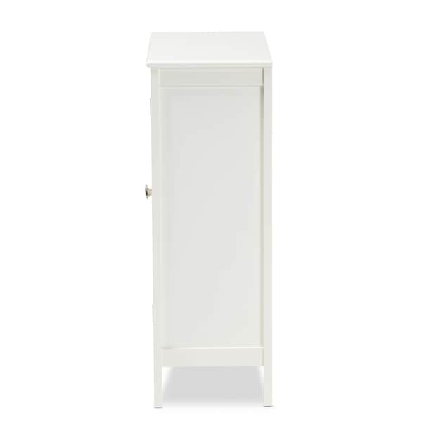 Baxton Studio Thelma White Finished 2-door Wood Multipurpose Storage Cabinet - 163-10300