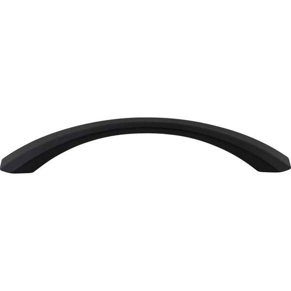 Jeffrey Alexander 128 mm Center-to-Center Matte Black Wheeler Cabinet Pull - 678-128MB