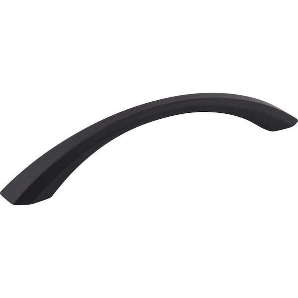Jeffrey Alexander 128 mm Center-to-Center Matte Black Wheeler Cabinet Pull - 678-128MB