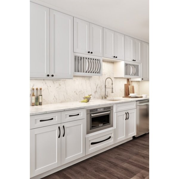Jeffrey Alexander 128 mm Center-to-Center Matte Black Wheeler Cabinet Pull - 678-128MB