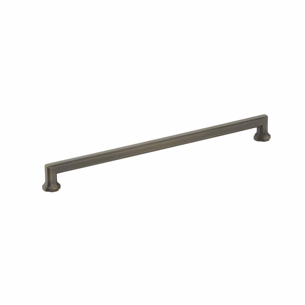 Schaub 12in Center to Center Empire Cabinet Pull Ancient Bronze Finish - 887-ABZ