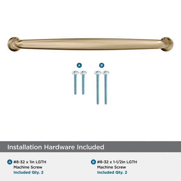 Amerock Renown 8-13/16 inch 224mm Center-to-Center Golden Champagne Cabinet Pull - BP36987BBZ