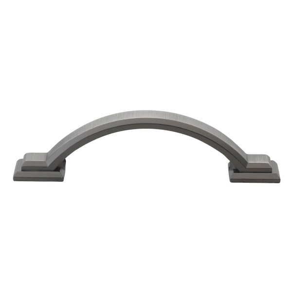 Gliderite Hardware 3 in. Center to Center Brushed Pewter Arched Square Cabinet Pull - 4355-BP, 10PK - 4355-BP-10