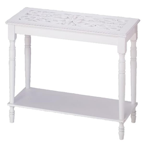 Eastwind Gifts Eastwind Gifts 34709 White Wood Console Table - 34709