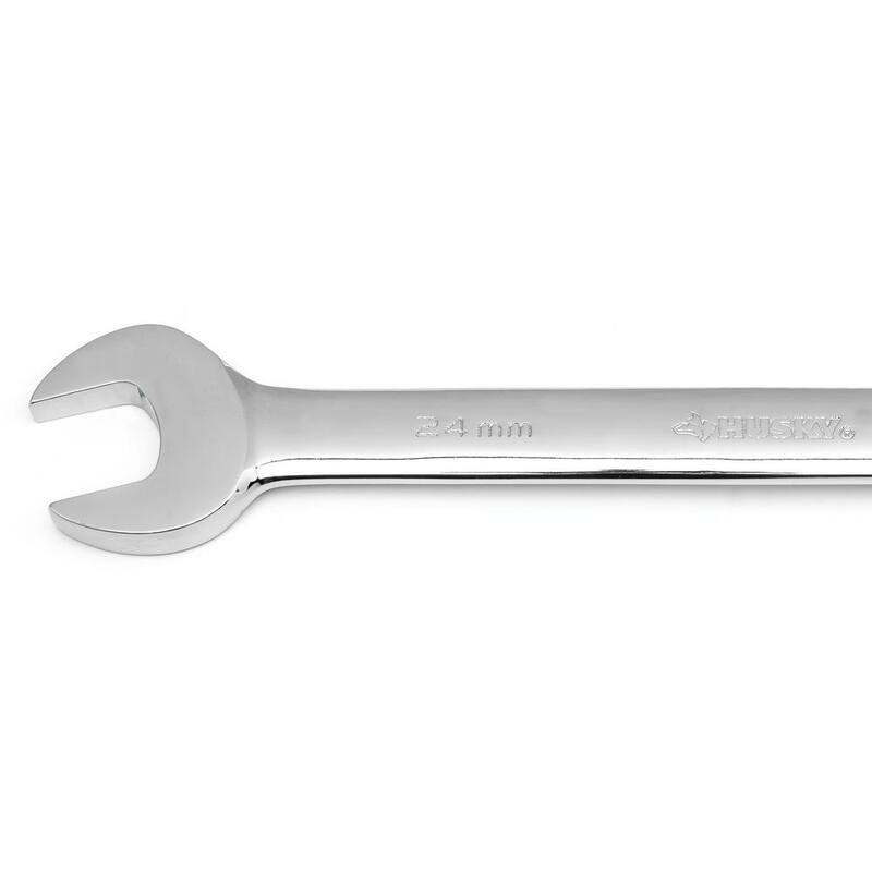 Husky 24 mm Metric Ratcheting Combination Wrench (12-Point) - HRW24MM