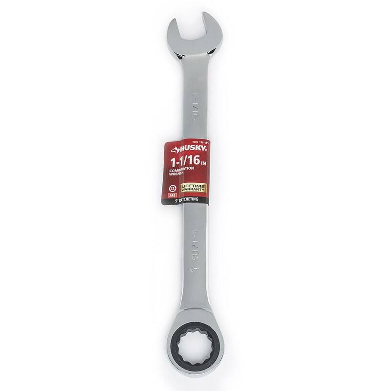Husky 1-1/16 in. 12-Point Ratcheting Combination Wrench - HRW1I116