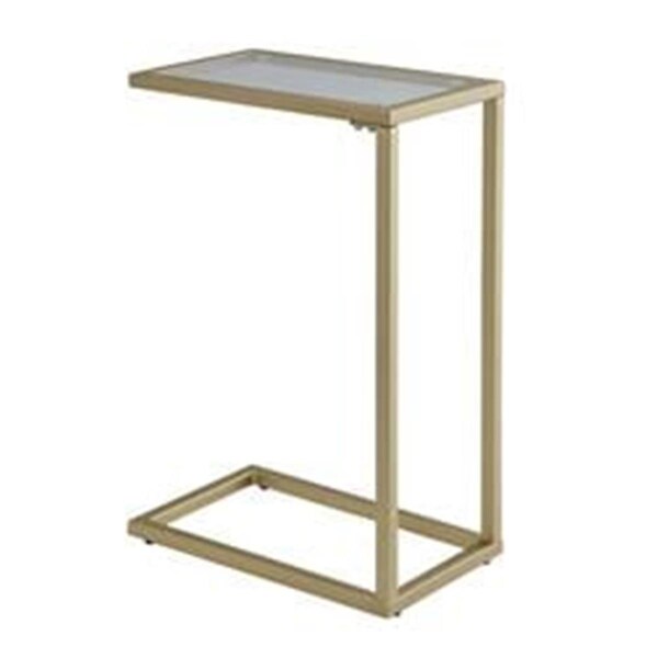 Guest Room Aggie Glass Top Accent Table - Gold - 25.3 x 10 x 16 in. - GU1528469