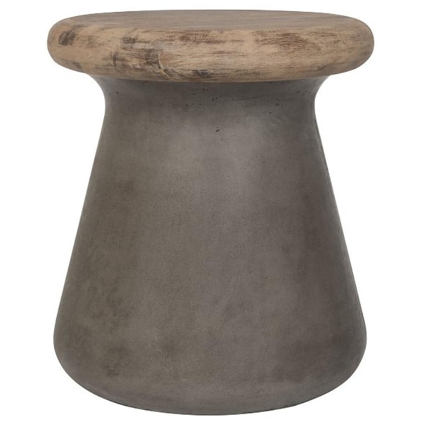 Safavieh Button Concrete Accent Table- Dark Grey - 18.1 x 16.5 x 16.5 in. - VNN1005A