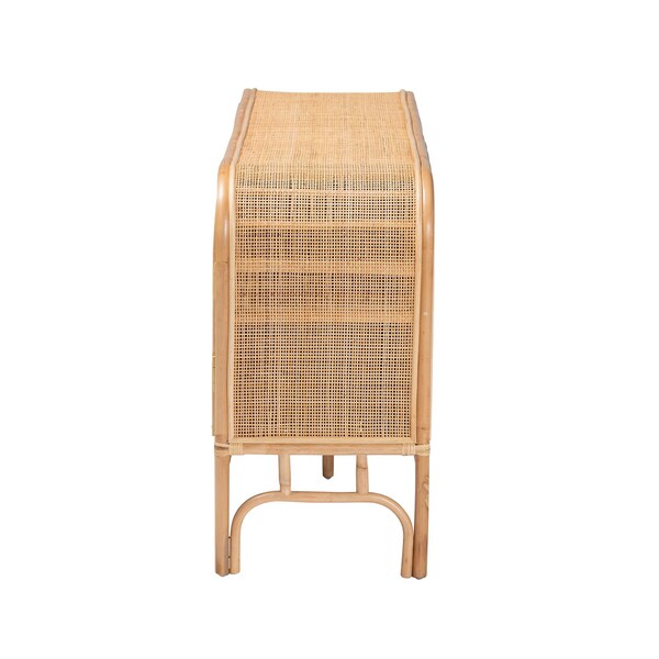 Bali & Pari Carabella Bohemian Natural Rattan 2-Door Storage Cabinet - 244-13707-ZORO