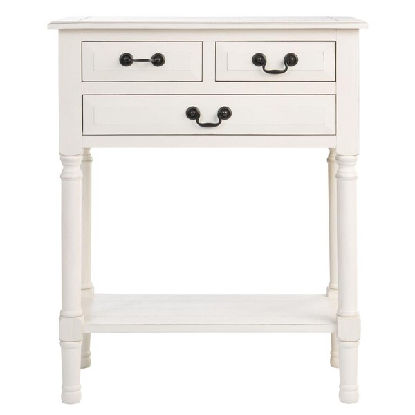 Safavieh Primrose 3 Drawer Console Table, Distressed White - CNS5707A
