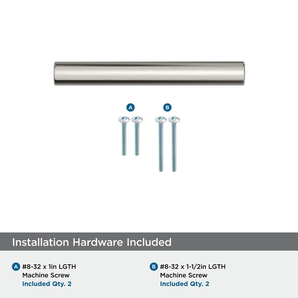 Amerock Versa 3 inch 76mm Center-to-Center Satin Nickel Cabinet Pull - BP55530G10