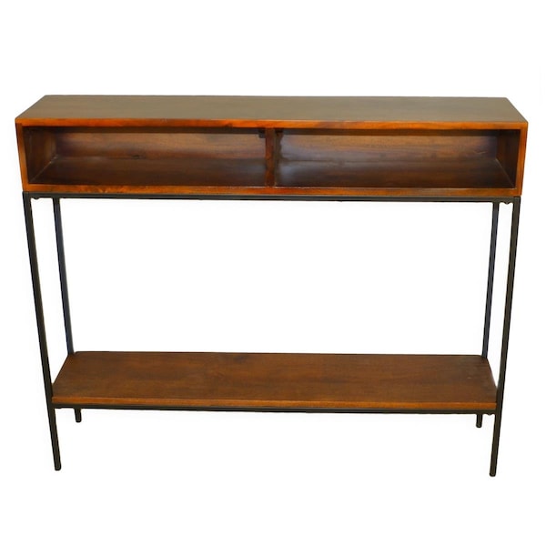 Carolina Cottage Edvin Console, Chestnut & Black - 9.5 x 42 x 34 in. - CF4234CHETBK