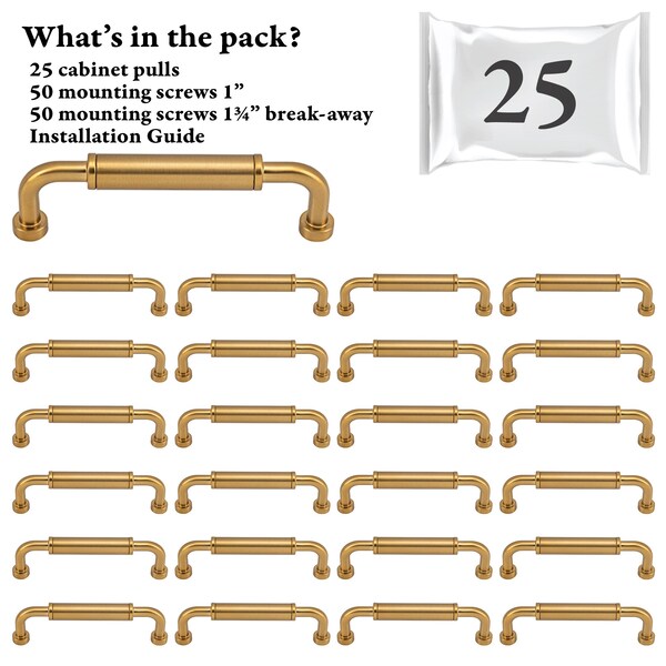 Designperfect 5 1/16'' Center-to-Center Barrel Pull, 25PK - DPA25T964CBZ
