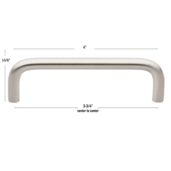 Gliderite Hardware 3-3/4 in. Center to Center Solid Steel Wire Pull - 5103-SS, 5PK - 5103-SS-5