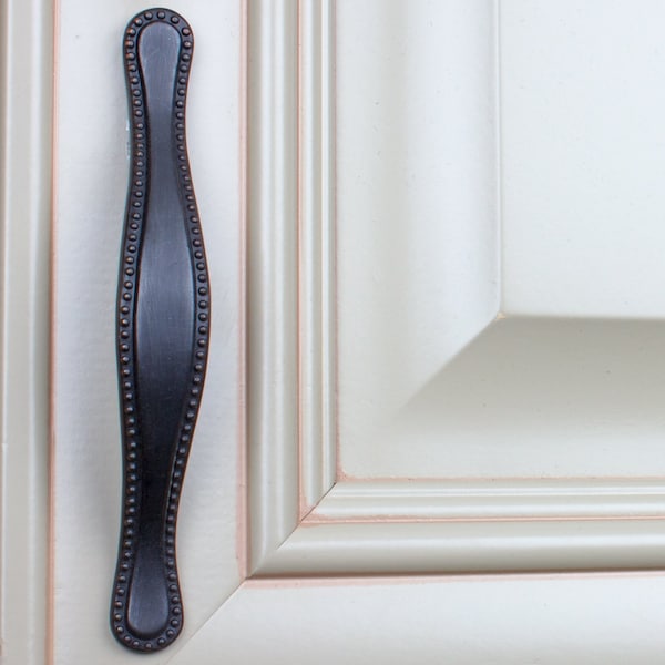 Gliderite Hardware 3 in. Center to Center Oil Rubbed Bronze Beaded Cabinet Pull - 4554-ORB, 25PK - 4554-ORB-25