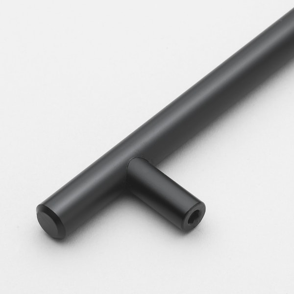 Gliderite Hardware 7 in. Center to Center Matte Black Solid Steel Bar Pull - 5004-178-MB, 5PK - 5004-178-MB-5