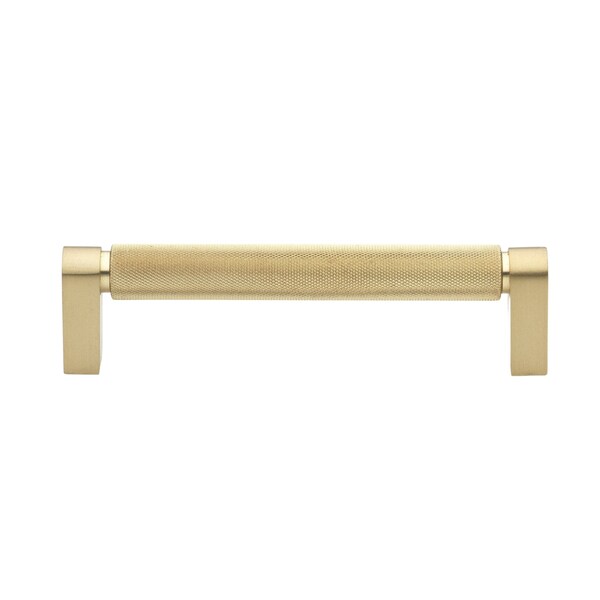 Gliderite Hardware 5-1/16 in. Center to Center Knurled Bar Pull Satin Gold, 10PK - 4788-128-SG-10