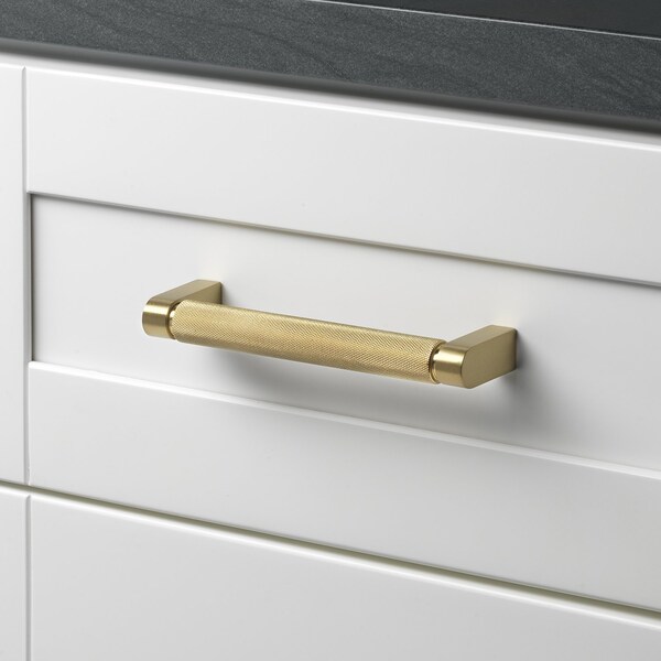 Gliderite Hardware 5-1/16 in. Center to Center Knurled Bar Pull Satin Gold, 10PK - 4788-128-SG-10