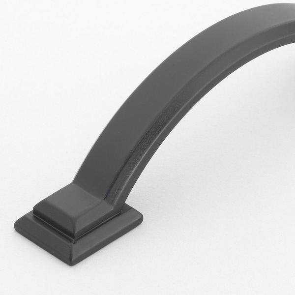 Gliderite Hardware 3 in. Center to Center Matte Black Arched Square Cabinet Pull - 4355-MB, 5PK - 4355-MB-5