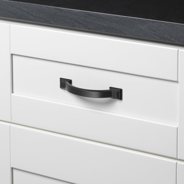 Gliderite Hardware 3 in. Center to Center Matte Black Arched Square Cabinet Pull - 4355-MB, 5PK - 4355-MB-5