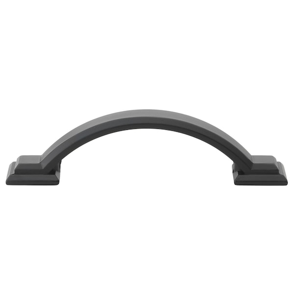 Gliderite Hardware 3 in. Center to Center Matte Black Arched Square Cabinet Pull - 4355-MB, 5PK - 4355-MB-5